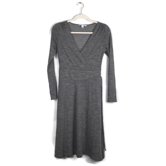 Banana Republic Dresses & Skirts - Banana Republic wool faux wrap gray dress